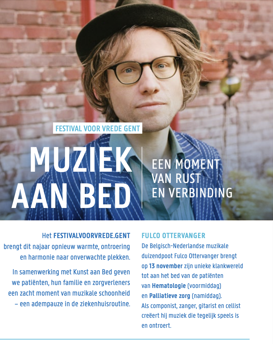 Vrijdag 13 november - Muziek aan bed in het UZ